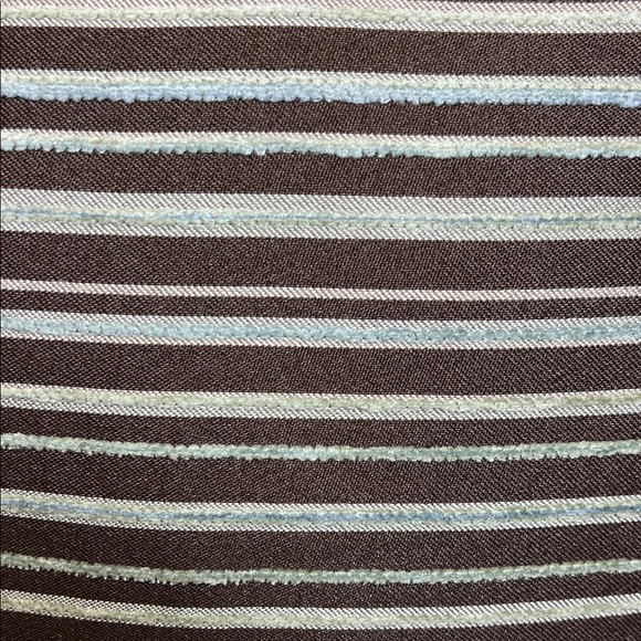 Handmade Striped Accent Pillow In Brown and Blue - Picture 2 of 3